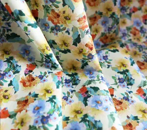 High Quality Custom Digital Print Cotton Fabrics Lawn 100% Cotton Floral Fabric