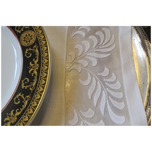 Set de napperon et serviettes brodées à la main, 100% pièces, napperon et serviettes jetables en coton, faits à la main, QTN38 - Product Image 3