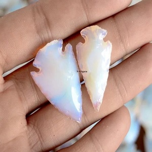 Dernière opalite 1 pouce pointes de flèche en gros cristal artisanat pierre semi-précieuse artisanat Reiki roches Feng Shui minéraux pointes de flèche - Product Image 4