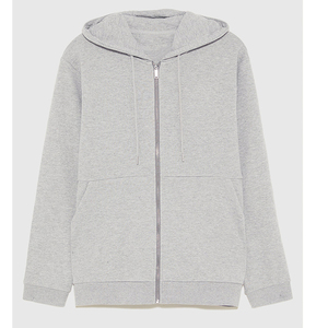 Grey Coat Pant Slim Fashion <b>Men's</b> Jogging 2 Piece Pullover pockets Workout Sportswear Zipper Cotton Fleece Tracksuit - Product Image 5