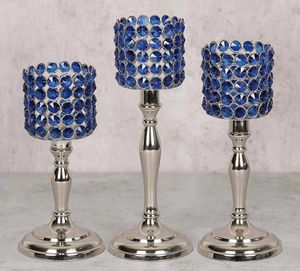 เชิงเทียนคริสตัลสีม่วงแบบพรีเมี่ยมแท่งเทียนตกแต่งบ้านสำหรับร้านอาหารโรงแรมบนโต๊ะอาหารเชิงเทียนของขวัญแต่งงาน - Product Image 3