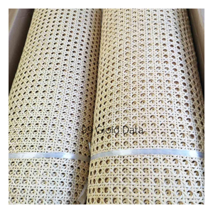 Canne en osier et rotin naturel décoloré, tissée avec filtre Hexagonal, carré/étroit - Product Image 3