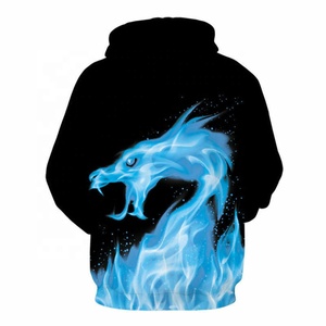 Sweat-shirt à capuche unisexe imprimé 3D motif animal, vêtement de sport à manches longues, sweat-shirt à capuche pour couple, en polaire écologique polyester/coton - Product Image 2