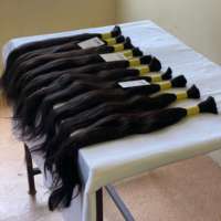 Mechones de cabello humano virgen indio sin procesar, mechones de cabello natural de 20cm a 85cm, venta al por mayor