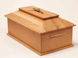 Urna para adultos de madera de estilo americano de gran tamaño Aspecto simple y natural para cremación y cenizas para mascotas - Product Image 2