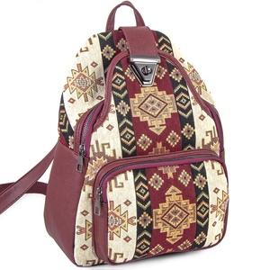 Kilim Conçu Colorée par Bourgogne Tissu Turc Sac À Dos - Product Image 1