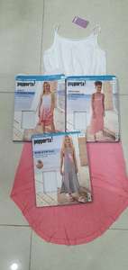 High Quality Solid Sleeveless Summer <b>Maxi</b> <b>Dress</b> for <b>Girls</b> Comfortable Pure Cotton Bangladesh Surplus Branded Labels Age Children - Product Image 2