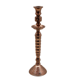 Bougeoir en aluminium de vente chaude laiton brut placage couleur or bougeoir de grande taille pour la décoration de mariage et de fête - Product Image 6