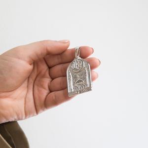 Colgante musulmán elegante para mujer, de Plata de Ley 925, rodanzante, inserto con anillos de Letras árabes, joyería - Product Image 3