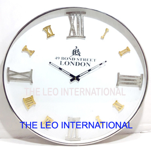 Horloge murale en acier inoxydable, aspect luxueux, décorative, pour la maison, la chambre à coucher, le bureau, l'hôtel, montage mural - Product Image 3