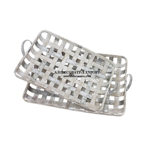 Plateau de service pour fruits secs, articles de cuisine et utilisation en restauration, plat de service couleur or, fournisseurs en gros de plateaux de service - Product Image 4