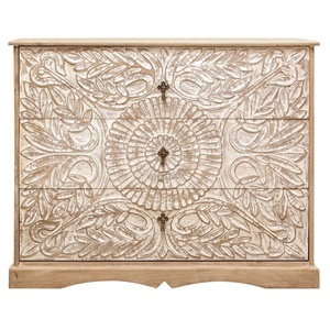 Sang Trọng Thiết Kế Hiện Đại Đồ Nội Thất Gỗ Rắn Tay Khắc Trắng Kết Thúc Ngực Ngăn Kéo Với <span class=keywords><strong>3</strong></span> Ngăn Kéo Cho Nhà Phòng Khách - Product Image 3