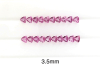 Saphir rose naturel de qualité AAA, taille triligne de 3,5 mm, coupe normale, pierre précieuse certifiée IGI de Madagascar par Vivaaz Gems