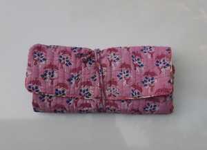 Sac à bijoux en tissu de coton pour femme, sac à main avec imprimé Floral bohème, pochette pour bijoux, sacs cadeaux - Product Image 3