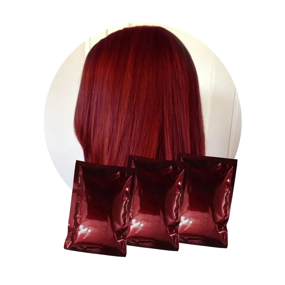 Ecocert-Zertifikat natürliches weinrotes Henna-Haar färbe pulver mit kunden spezifischer Verpackung