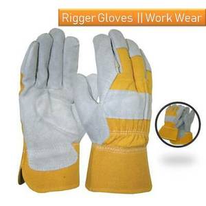 Gants de travail canadiens robustes en cuir épais pour l'hiver Protection des mains anti-coupure et anti-impact Caractéristiques pour le bricolage et le jardinage - Product Image 5