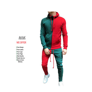 Sweat à capuche d'hiver personnalisé pour homme, 100 % coton molletonné, écologique, avec logo personnalisé et impression color block - Product Image 1