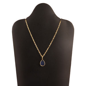 ขายร้อนมินิมอลเหลี่ยมเพชรพลอยธรรมชาติ Catseye โซ่จี้ทอง/เงินชุบ8มิลลิเมตรรอบผู้ผลิตขายส่งโซ่จี้สร้อยคอ - Product Image 5