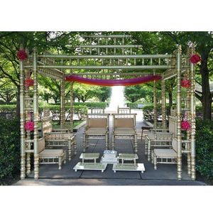 Al aire libre de la boda de 4 Pilar Mandap para venta de jardín de boda cuadrado Sankheda "Mandap" boda Sankheda mejor precio "Mandap" - Product Image 1