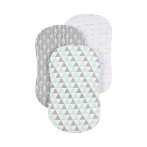 Drap de berceau en coton biologique personnalisé de qualité standard drap de berceau ajusté imprimé en tissu de boue pour nouveau-né - Product Image 1