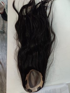 Topper 100% cheveux de vison 10x7 Topper couronne Topper 6x8 vrais cheveux humains perruques queue de cheval et 10 pièces - Product Image 5