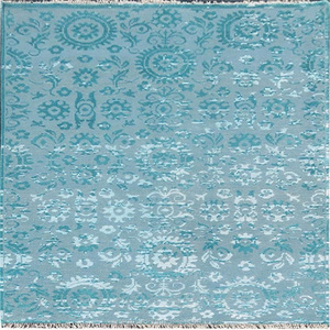 Tapis en laine et soie noués à la main, tapis de luxe faits à la main, design oriental haut de gamme, tapis à poils doux et durables pour la décoration de la maison - Product Image 6
