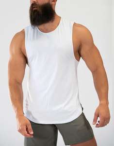 Camiseta sin mangas para entrenamiento y correr para hombre, chalecos deportivos de alta calidad de Color sólido para entrenamiento físico y ropa deportiva - Product Image 6