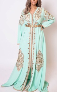 DAZZLING--NEW--CAFTAN, vestido con STYLISH--ZARI, embellecido, para SATIN--FOR, ropa de fiesta y boda, 2021 - Product Image 2