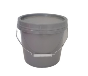 customized plastic paint bucket 5L/litre PP white round plastic barrel with plastic/metal handle open top for liquids