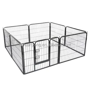 New 8 Panel Pet Heavy Duty Playpen Enclosure Adjustable Portable Diy Folding Playpen Galvanized Dog Playpen for Sale