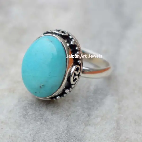 Nhà Máy Bán Bán Buôn Tốt Nhất Bán Arizona Turquoise Đá Quý Rắn 925 Sterling Bạc Trang Sức Handmade Thanh Lịch Đẹp Vòng