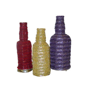 Couverture de bouteille de vin de luxe Top Design avec de nouvelles perles de cristal personnalisées Style tendance à la mode - Product Image 5