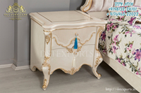 Muebles de dormitorio clásicos de tamaño Queen, color dorado y blanco, diseño elegante de cama europea, el mejor conjunto de dormitorio de estilo barroco