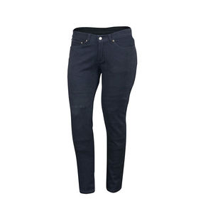 Aprobado por La CE, diseño acanalado negro, pantalones vaqueros Moto para damas, certificado EN17092, aramida, protección principal, lavado oscuro, estilo de pantalones lápiz - Product Image 6