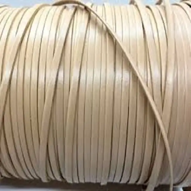 Cordón de cuero crema de 3mm, cordón de cuero de 90m de longitud para fabricación de joyas, venta al por mayor