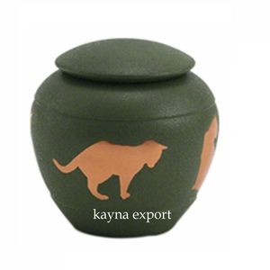 Urne funéraire en étain pour animaux de compagnie, qualité supérieure, gravée patte de chat noir, fournitures funéraires pour animaux de compagnie, urne premium - Product Image 3