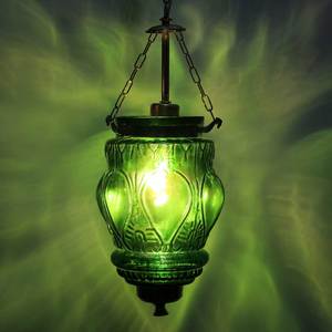 Lámpara de techo de cristal verde hecha a mano, pequeña, compra al mejor precio en CL-96 de palacio de Artes de la India/21014 - Product Image 4