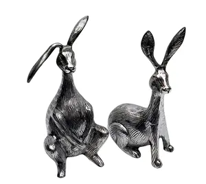 兔双雕像