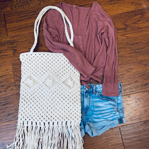 Bolso de Playa de Macramé Hecho a Mano, Colección Artesanal, Multicolor, con Diseño Personalizado - Product Image 2
