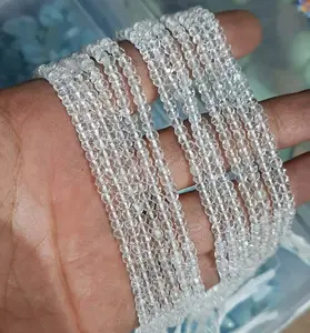 Natuurlijke Crystal Quartz Rondelle Facetted Edelsteen Kralen Strengen Voor Bruiloft Sieraden
