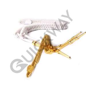 ควิกเวย์ อินดัสทรีส์ ชุดเครื่องแบบพิธีการ สายสะพายไหล่สีทองและสีเงิน พร้อมอุปกรณ์เสริมปลายโลหะ - Product Image 3