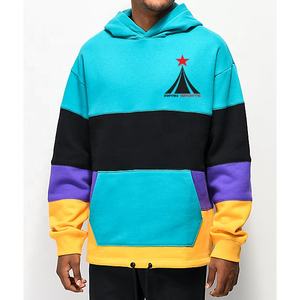 Hot Super Qualité Nouveau Style Hommes 100% Coton Cut & Sew Hoodie Color Block Hoodie - Product Image 1