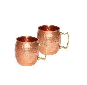 Mug à boire en cuivre martelé Mug en cuivre Moscow Mule avec poignée Mug en cuivre artisanal - Product Image 3