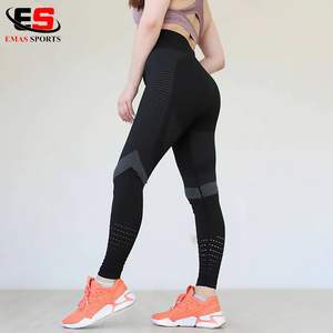 Leggings de fitness sans couture taille haute pour femmes pantalons d'entraînement décontractés respirants avec élasticité push-up en gros - Product Image 6