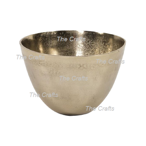 Bol de service de couleur argent martelé en métal avec forme ronde bol de collations de nourriture de fruits de taille personnalisée en vrac - Product Image 6