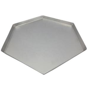 Vente en gros d'assiettes de service élégantes hexagonales en métal et fer de couleur blanche pour restaurants et hôtels - Product Image 1