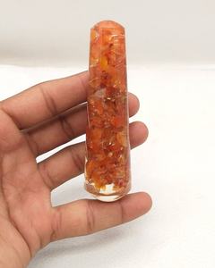 Varita de masaje de orgón de cristal de ágata cornalina roja de alta calidad, artesanía de piedra semipreciosa para curar Feng Shui, mascota de recuerdo - Product Image 1
