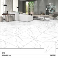 Mosaïque murale en porcelaine blanche à motif floral 600x600mm pour projets hôteliers et spas, décoration intérieure, garantie à vie