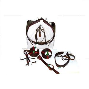 Ensemble de matériel de harnais de cheval en cuir noir DD confortable DD de qualité supérieure en PVC - Product Image 3