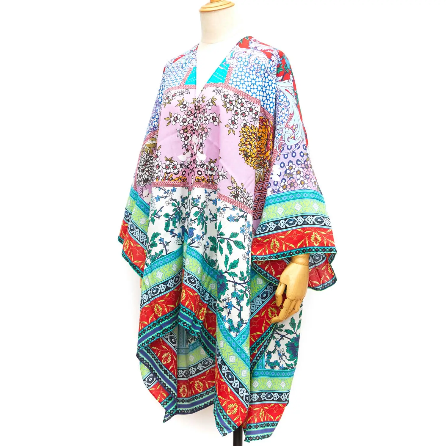 Custom Bloemen Ontwerp Gemaakt Kimono Vest Jas